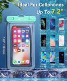 MoKo Waterproof Phone Pouch, 2 Pack Floatable Phone Case Dry Bag with Lanyard for iPhone 13/13 Pro Max/iPhone 12/12 Pro Max/11 Pro, Samsung S21/S20/S10/S9/S8
