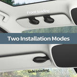 MoKo Sunglasses Holder for Car Sun Visor, 2 Pack PU Leather Magnetic Glasses Mount Holder Eyeglasses Hanger Clip Visor Accessories for All Car Models, Black