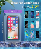 MoKo Waterproof Phone Pouch, 2 Pack Floatable Phone Case Dry Bag with Lanyard for iPhone 13/13 Pro Max/iPhone 12/12 Pro Max/11 Pro, Samsung S21/S20/S10/S9/S8