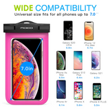 MoKo Waterproof Phone Pouch Case, 2 Pack Underwater Cellphone Case Dry Bag with Lanyard Armband for iPhone 13/13 Pro Max/iPhone 12/12 Pro Max/11 Pro Max, Samsung S21/S10