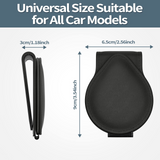 MoKo Sunglasses Holder for Car Sun Visor, 2 Pack PU Leather Magnetic Glasses Mount Holder Eyeglasses Hanger Clip Visor Accessories for All Car Models, Black