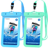 MoKo Waterproof Phone Pouch Holder,2 Pack Underwater Phone Case Dry Bag for iPhone 12 Mini/12 Pro, iPhone 11 Pro Max X/Xs/Xr/Xs Max,8, Samsung S21/S10/S9/S8 Plus, Note 10